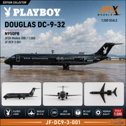 Playboy Douglas DC-9-32  / N950PB / JFOX Models 200 / 1:200 / JF-DC9-3-001
