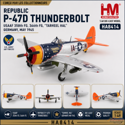 Republic P-47D Thunderbolt / USAAF 358th FG, 366th FG, Ike Davis, Allemagne mai 1945 / Hobby Master 1:48 HA8414