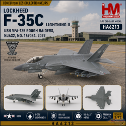 Lockheed F-35C Lightning II / USN VFA-125 Rough Raiders, NJ432, no. 169034, 2022 / Hobby Master 1:72 HA6213