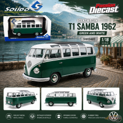 Volkswagen T1 1962 Green - Solido - 1/18 - S1813403 - Passion Diecast 