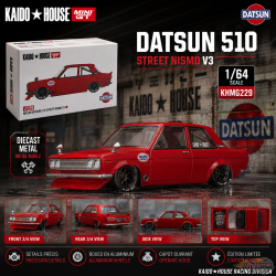 Datsun 510 Street Nismo V3 - Mini GT & Kaido★House 1/64 - KHMG229 Passion Diecast