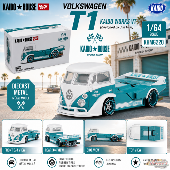 Volkswagen T1 KAIDO WORKS V1 - Mini GT & Kaido★House 1/64 - KHMG220 Passion Diecast