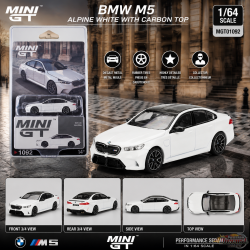BMW M5 - Alpine White - Mini GT - 1:64 - MGT01092 Passion Diecast