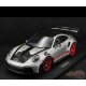 Porsche 911 GT3 RS Type 992.1 2022 Pack Weissach Argent GT / Bandes Rouges - 1/8 - GT SPIRIT - GTS802001 Passion Diecast