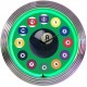 NEON CLOCK  BILLIARD BALL GREEN 