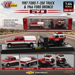 1987 Ford F-350 Truck & 1966 Ford Bronco - M2 1/64 - 36000-100 C Passion Diecast
