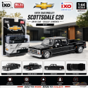 1979 Chevrolet Scottsdale C20 Crew Cab - Dually Lowered - Black - IXO Models - 1:64 - IAPR1013