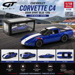 CHEVROLET CORVETTE C4 GRAN SPORT BLEU 1996 - 1/18 - GT SPIRIT - GT538 Passion Diecast