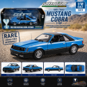 Ford Mustang Cobra T-Top 1981 - Bleu moyen avec graphismes de capot Cobra bleu et bande - Greenlight 1/18 - 13679