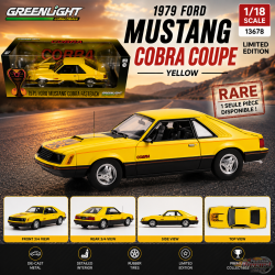 1979 Ford Mustang Cobra Coupe Yellow  - 1/18  Greenlight - 13678