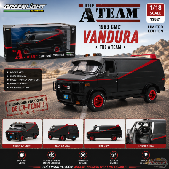 1/18 The A-Team (1983-87 TV Series) - 1983 GMC Vandura 13521 greenlight passion diecast