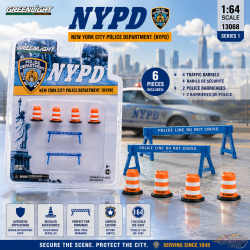 Pack d'accessoires routiers NYPD, série 1  -  Greenlight 1/64 - 13068