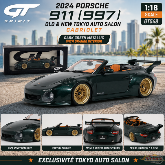 OLD & NEW TOKYO AUTO SALON GREEN 2024 - 1/18 - GT SPIRIT - GT548 Passion Diecast