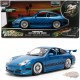 Porsche 911 GT3 RS with Color Blue Brush Finish - Fast & Furious 25 Years - Jada 1/24 - 37819 Passion Diecast