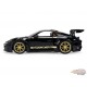 Porsche 911 (992) GT3 RS Black with Carbon Top and Hood Stripes and Gold Wheels - Hyper-Spec - Jada 1/24 - 37810