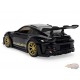 Porsche 911 (992) GT3 RS Black with Carbon Top and Hood Stripes and Gold Wheels - Hyper-Spec - Jada 1/24 - 37810