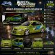Brians Mitsubishi Lancer Evolution VII Green Color Brush Finish - Fast & Furious 25 Years - Jada 1/24 - 37874 Passion Diecast