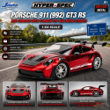 Porsche 911 (992) GT3 RS Red Chrome with Carbon Top and Hood Stripes - Hyper-Spec - Jada 1/24 - 37809