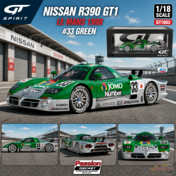 Nissan R390 GT1 Le Mans 1998 No.33 green - 1/18 - GT SPIRIT - GT1003 Passion Diecast