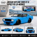 (Free shipping) Nissan Skyline 2000 GT-R KPGC110 LB-Works 2024 Bleu - OTTO - 1/18 OT1210