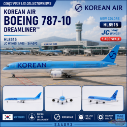 Korean Air Boeing 787-10 Dreamliner "New Colors" / HL8515 /  JC Wings / 1:400 / SA4093
