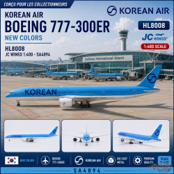 Korean Air Boeing 777-300ER "New Colors" / HL8008 /  JC Wings / 1:400 / SA4094