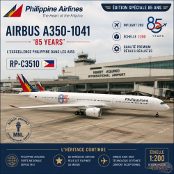 (Free Shipping) Philippine Airlines Airbus A350-1041 "85 Years" / RP-C3510 / Inflight 200 / 1:200 / IF350XRP0426