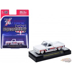 1976 Chevrolet Silverado Bonanza-10 SPIRIT OF 76 Squarebody USA - Blanc - M2 Machine - 1:64 - 31500-MJS97