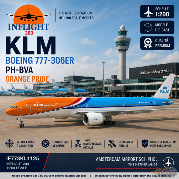 KLM Boeing 777-306ER / PH-BVA / Inflight 200 / 1:200 / IF773KL1125
