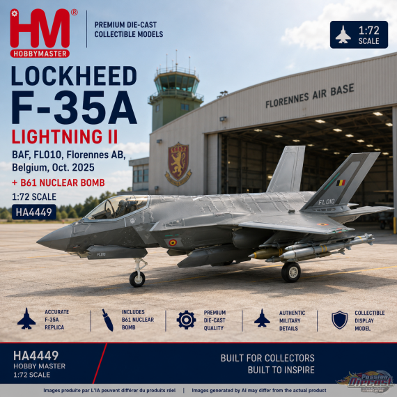 Lockheed F-35A Lightning II / USAF 115th FW, 176th FS, 1000th F-35, + B61 / HM 1:72 HA4448
