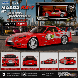 Fast & Furious Doms Mazda RX-7 - Rouge - Jada 1/18 - 38137 Passion Diecast