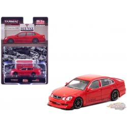 VERTEX Toyota Aristo JZS161 - Red - Tarmac Works - 1/64 - T64G-081-RE Passion Diecast