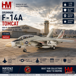 Grumman F-14A Tomcat / USN VF-124 Gunfighters, NAS Miramar, CA, Oct. 1978 / Hobby Master 1:72  HA5262