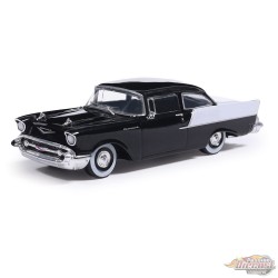 1957 Chevrolet One-Fifty Sedan - Onyx Black and India Ivory - IXO Models - 1:64 - IA64009