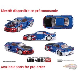 Nissan Skyline GT-R R34 Kaido House Flames V1 - Mini GT & Kaido★House 1/64 - KHMG294 Passion Diecast