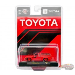 CHASE CAR 1985 Toyota Truck with Camper Shell - Red - M2 Machine - 1:64 - 31500-HS76GR