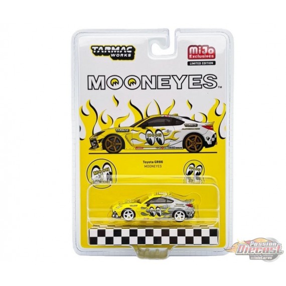 CHASE CAR Toyota GR86 MOONEYES - Jaune - Tarmac Works - 1/64 - T64G-038-MOONGR Passion Diecast