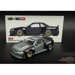CHASE CAR Nissan Skyline GT-R (R34) Kaido Works GReddy V2 - Mini GT & Kaido★House 1/64 - KHMG222GR Passion Diecast