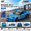 (Preorder) Mazda RX-7 RE-Amemiya 2025 D1GP - Bleu - Mini GT - 1:64 - MGT01195