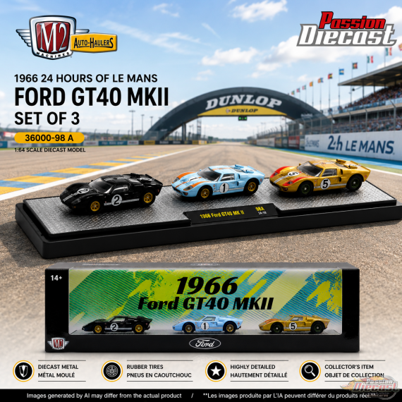 1966 Ford GT40 MK 2 - M2 1/64 - 36000-98 A Passion Diecast