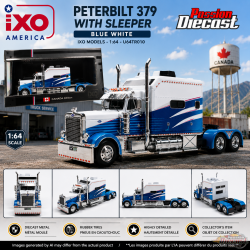 (Preorder) Peterbilt 379 with Sleeper - Blue White - IXO Models - 1:64 - U64TR010