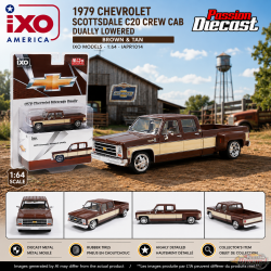 1979 Chevrolet Silverado C30 Crew Cab Dually Lowered - Brun et Tan - Mijo Exclusive - IXO Models - 1:64 - IAPR1014