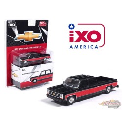 Chevrolet Scottsdale C20 Crew Cab 1979 - Noir et rouge bicolore - Mijo Exclusive - IXO Models - 1:64 - IAPR1015 Passion Diecast