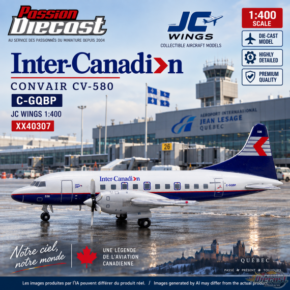 Inter-Canadien  Convair CV-580 / C-GQBP   JC Wings / 1:400 /  XX40307