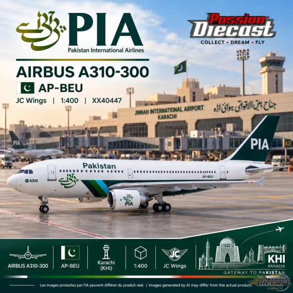 PIA - Pakistan International Airlines Airbus A310-300 / AP-BEU / JC Wings / 1:400 / XX40447