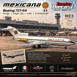 Mexicana Boeing 727-64 / XA-SEL / Inflight 200 / 1:200 / IF721MX0326P