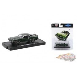 (Web Only) 1969 Chevrolet Camaro SS RS Fathom Green  with Black Vinyl Top. - Auto-Drivers R 75 - M2 Machines 1:64 - 11228-75 B