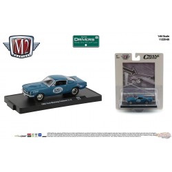 (Web Only) 1965 Ford Mustang Fastback  no 525 "Crane Cams" Twilight Turquoise Metallic- Auto-Drivers R 69 - M2 1:64 - 11228-69 D