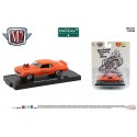 (Web Only) 1969 Chevrolet Camaro SS/RS "Hooker Headers" Hugger Orange / White Stripes - Auto-Drivers R 69 - M2 1:64 - 11228-69 F
