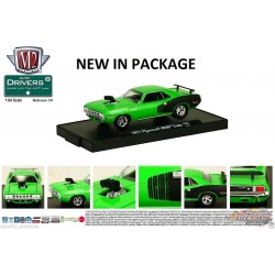(Web Only) 1971 Plymouth Hemi Cuda  Green  - Auto-Drivers R 30 - M2 1:64 - 11228-30